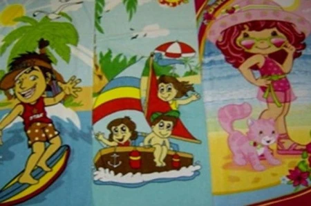 Полотенце 68*138 велюровое Каникулы