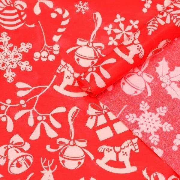 Бумага упаковочная новогодняя тишью (набор 20шт.) 50*70см С новым годом! (1) Бумага упаковочная новогодняя тишью (набор 20шт.) 50*70см С новым годом! (1)