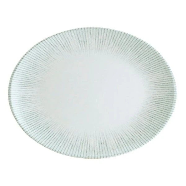 Блюдо 36*28см фарфор ИРИС СЕРЫЙ овальное IRSMOV36OV (6)