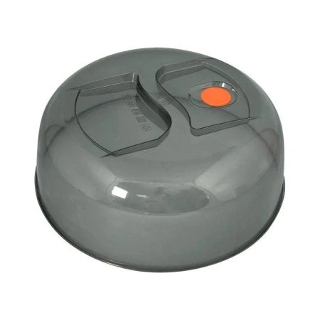 Крышка для СВЧ 26см пластик с клапаном дымчатый (20)