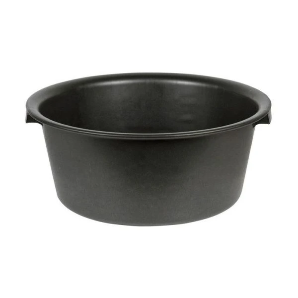 Таз 12л пластик чёрный 2 сорт круглый (10)