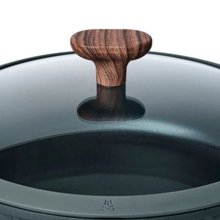 Сотейник 4,1л h7,9см алюминий АП со стекл.крышкой с силикон.ободком 28см индукция RAN (6)