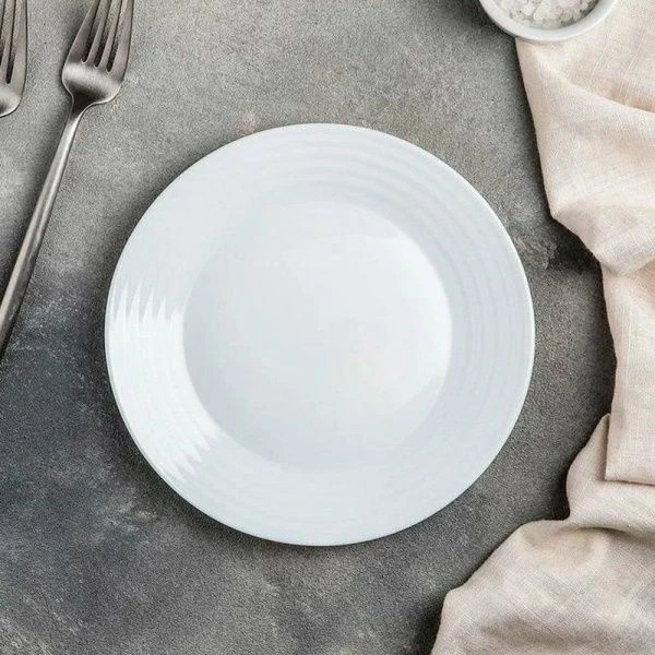 Тарелка мелкая 19см стеклокерамика АРЕНА десертная 50994 (24)