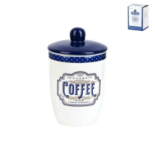 Банка для сыпучих продуктов 550мл 16*9см керамика Gourmet подар.уп. (36)
