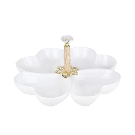 Менажница 4 секции 25см фарфор ZD20202 (24)