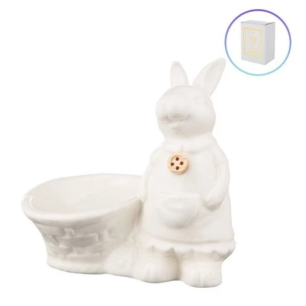 Подставкдля яйца Кролик 10*7,5*9,5см фарфор (72)