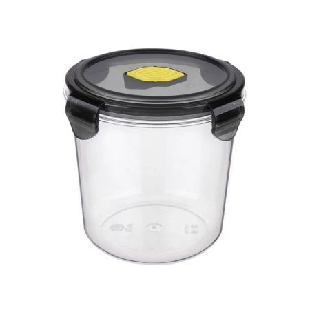 Контейнер пищевой СВЧ 1,15л 140*130мм пластик BRILLIANT с клапаном герметичный черный (12)