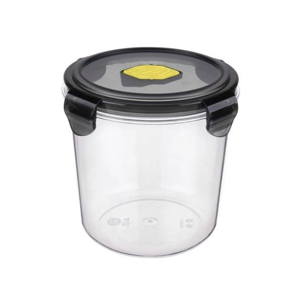 Контейнер пищевой СВЧ 1,15л 140*130мм пластик BRILLIANT с клапаном герметичный черный (12)