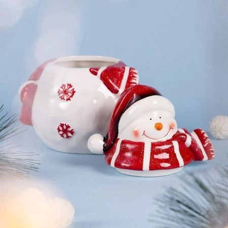 Банка для сыпучих продуктов 16,5*13,5*20см керамика Christmas Holidays (12)