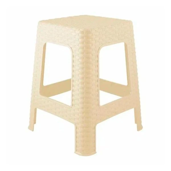 Табурет 360*360*450мм пластик АРТЛАЙН большой молочный (7)