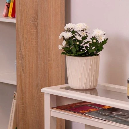 Горшок для цветов 3,6л d182 h177мм пластик Desert молочный (18)