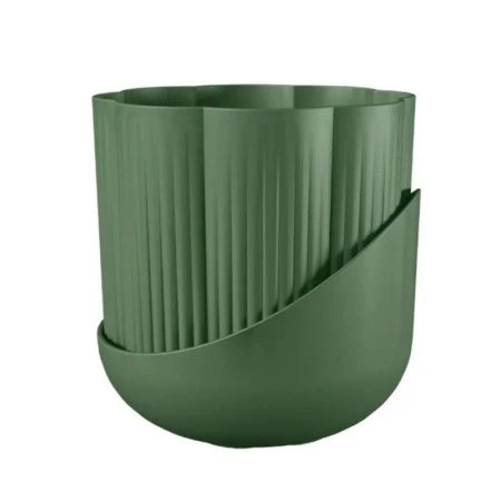 Кашпо 1,6л h14,4см 14*14см пластик ЛАУРА Тёплая хвоя (12)