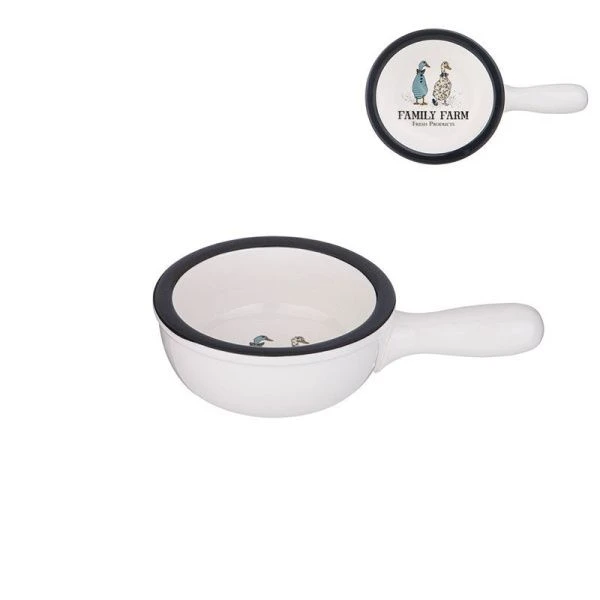 Кокотница 500мл 18,5*11,5*5см фарфор Family Farm (24)