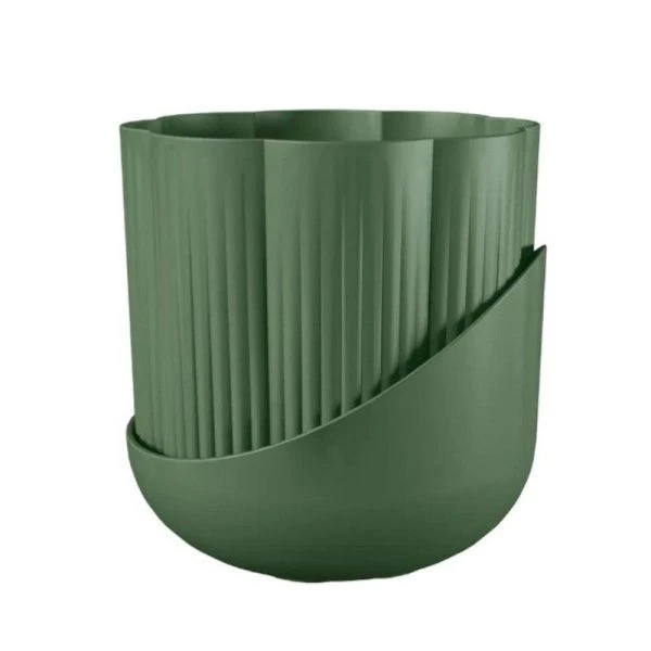 Кашпо 1,6л h14,4см 14*14см пластик ЛАУРА Тёплая хвоя (12)