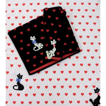 яяяПолотенце 48*90 махровое Кот с хвостом GS-H31/N18-33 (12)