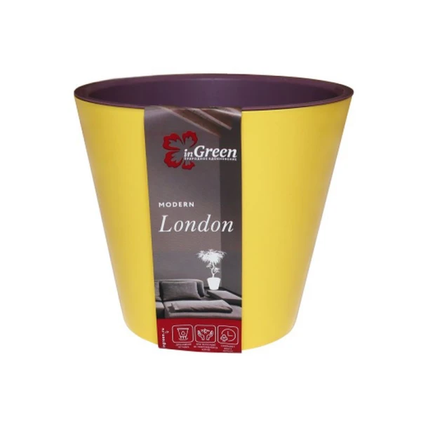 Горшок для цветов 1,6л 160мм пластик London спелая груша и морозная слива (16)