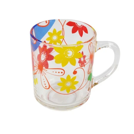 Кружка 200мл стекло АКВАРЕЛЬ (20)