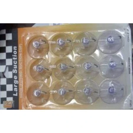 яяяНабор крючков 12шт. металических на блистере d4см прозрачные JC-1670 (240)