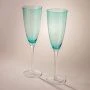 Бокалы для шампанского набор 2шт 290мл стекло Mirage изумрудный (6)