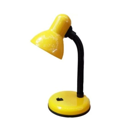Лампа настольная металл/пластик UT-208A желтая 60Вт Е27, ствол 25см, шнур 1,5м (24)