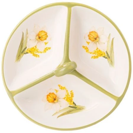 Менажница 3 Секции 22*22*7,5см керамика SUNDAY (16)