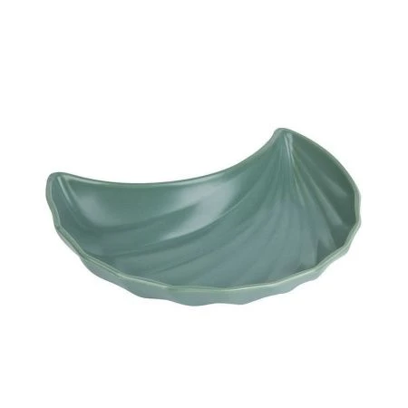 Тарелка мелкая 23*13*4см фарфор Fresh Taste. Dark green фигурная (24)