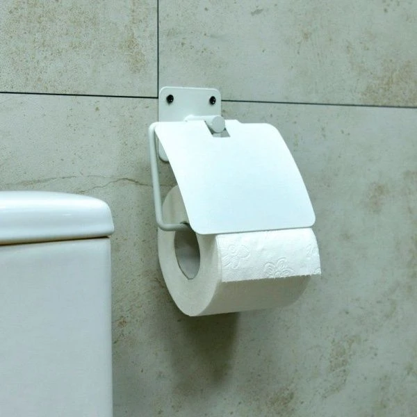 Держатель для туалетной бумаги 13,5*13,5*4,5см металл с крышкой Хром DA34-307 (12)