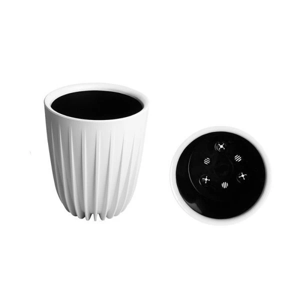 Горшок цветочный 18л 30*37см пластик СИГМА с вкладкой белый (1)