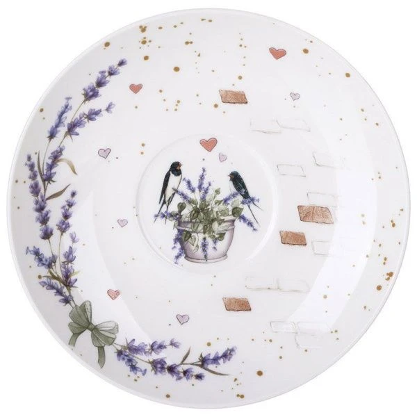 Чайный набор 2пр фарфор ЛАВАНДОВЫЕ КОТЫ на 1 персону 275мл (32)