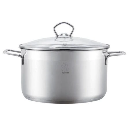 Кастрюля 3,6л нерж.сталь DOLORES со стекл.крышкой 20см h11,5см SG-18092 (8)