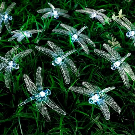 Гирлянда садовая на солнечной батарее пластик 4,5м 30 ламп 2 режима Стрекозы белый свет (50) Гирлянда садовая на солнечной батарее пластик 4,5м 30 ламп 2 режима Стрекозы белый свет (50)
