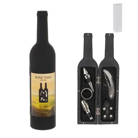 Набор для вина 5пр (штопор, пробка, каплеуловитель, срезатель фольги, аэратор) 7*7*32,5см
