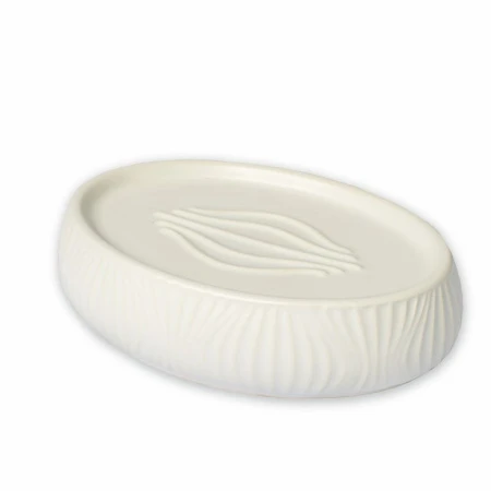 Мыльница 12*8,5*3см керамика SOUL белый DR-77001 (20)