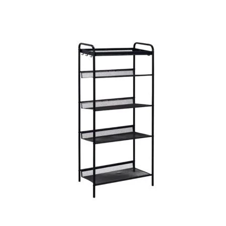 Полка для обуви 5 секций 45*27*106см металл ЖЕНЕВА 15 черная (1)