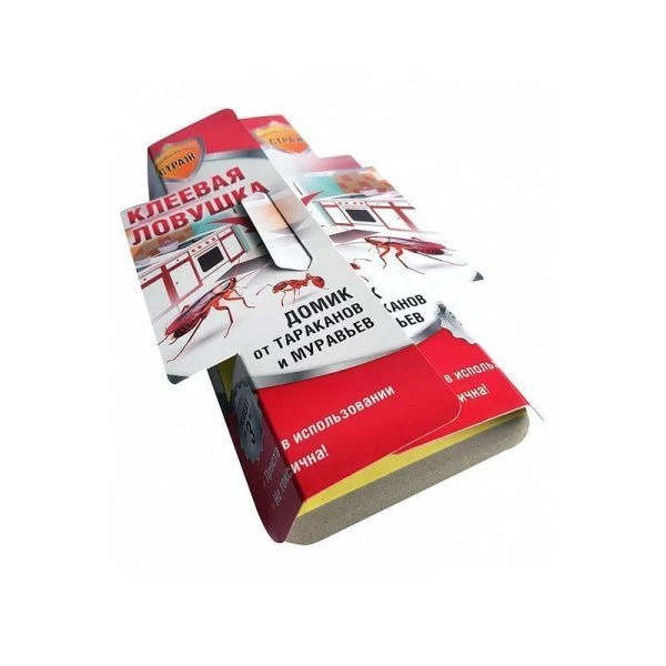 Ловушка клеевая для тараканов и муравьев Домик 1шт БДИТЕЛЬНЫЙ СТРАЖ ST-920 (120/600)