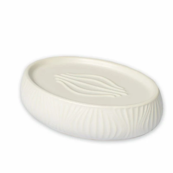 Мыльница 12*8,5*3см керамика SOUL белый DR-77001 (20)