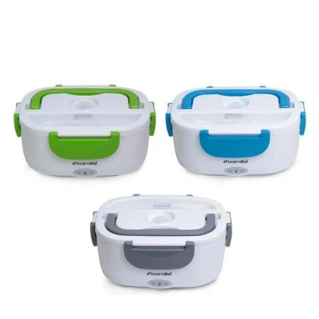 Ланч-бокс электрический 2-х секционный 450/650мл нерж.сталь/пластик арт.2130  (24)