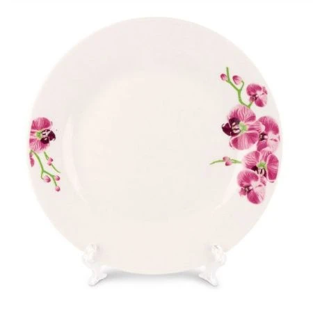 Тарелка мелкая 17,5см фарфор ОРХИДЕЯ плоская круглая (12/96)
