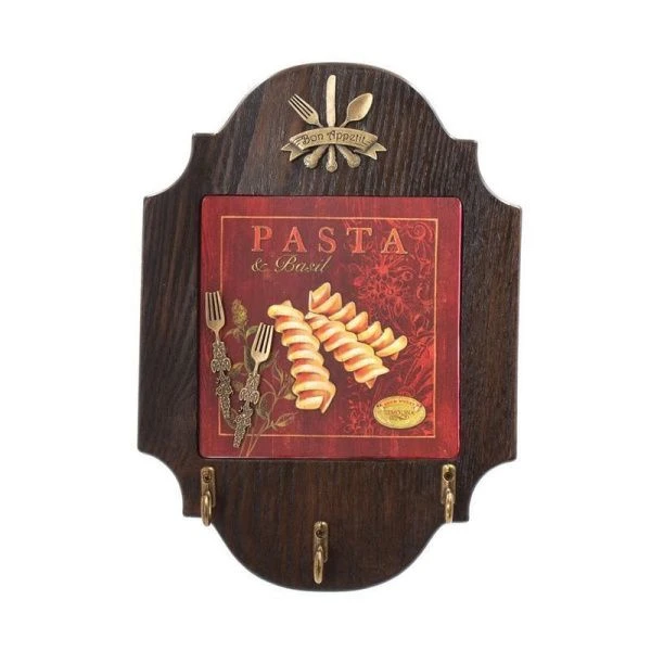 Панно настенное с крючками 18*1*25см металл/дерево (24)