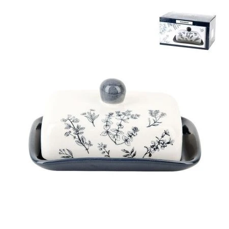 Масленка 17*12,5*8см керамика ЛУГОВЫЕ ТРАВЫ подар.уп. (24)