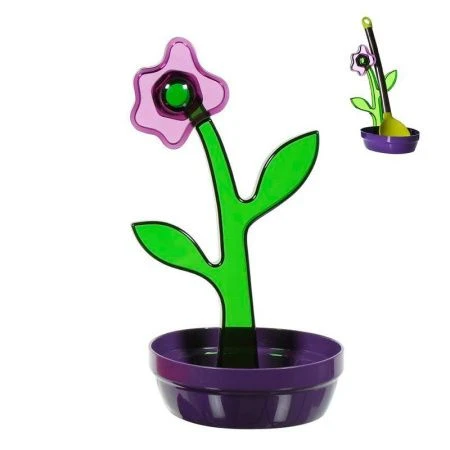 Подставка под ложку 12*15*23,5см пластик HEREVIN фиолетовая (12)