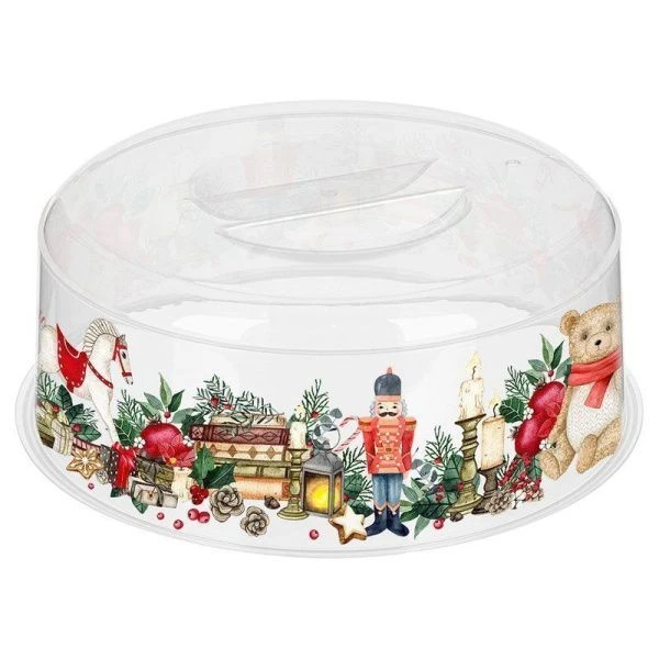 Крышка для СВЧ 25см пластик ИГРУШКИ с декором бесцветный (13) 223138501/00