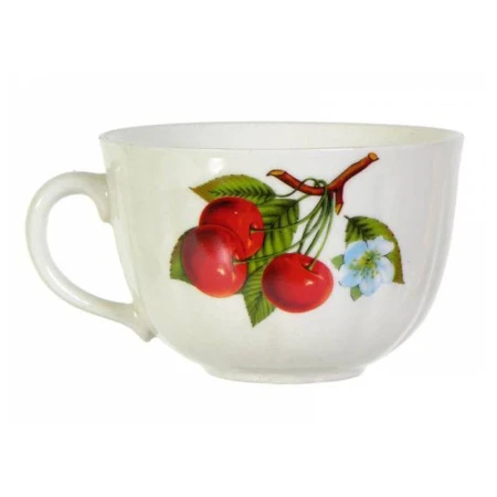 Кружка 400мл фарфор Ландыш ВИШНЯ (12)