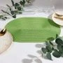 Салфетка сервировочная ПВХ 45*30см Овал зеленый