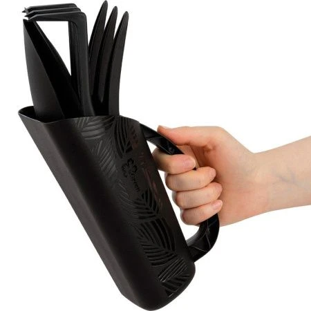 Набор садовых инструментов (грабельки, широкая и узкая лопатки, вилка для пересадки и совок) пластик