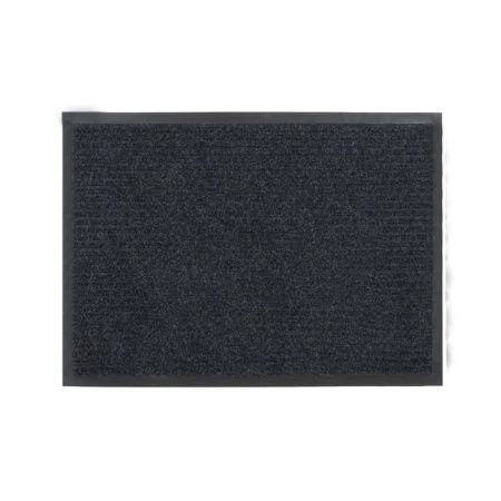 Коврик придверный 40*60см полиэстер/ПВХ ребристый влаговпитывающий черный (15)