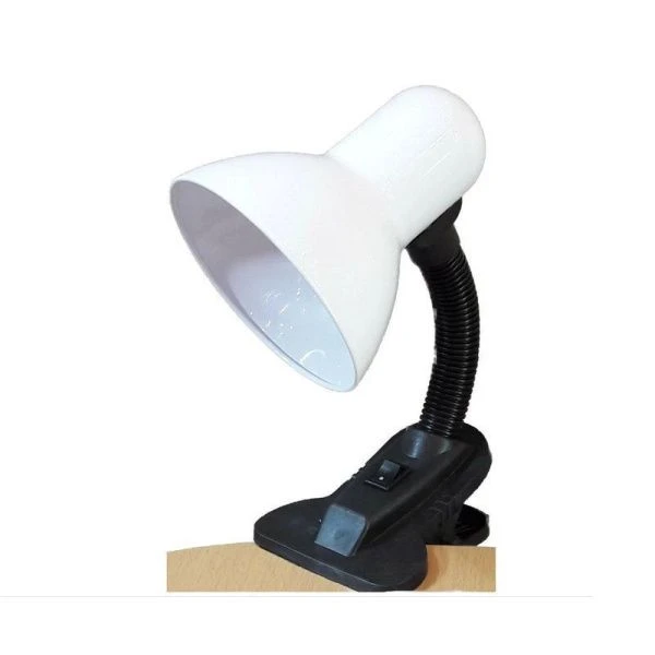 Лампа-прищепка с выключателем металл/пластик UT-123В снежно-белая 40Вт Е27, шнур 0,9м (70)