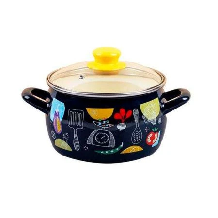 Кастрюля 2,2л эмаль АППЕТИТ со стекл.крышкой (8)