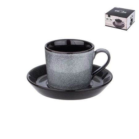 Чайный набор 2пр фарфор ГРАФИТ на 1 персону 250мл (12)