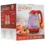 Чайник электрический 1,2л стекло ENERGY E-205 диск.нагр.эл-т, красный (12)